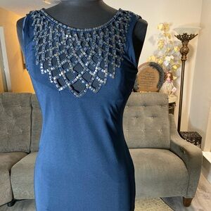 Love21 Navy Embellished Sequin Mini Dress – Size Small